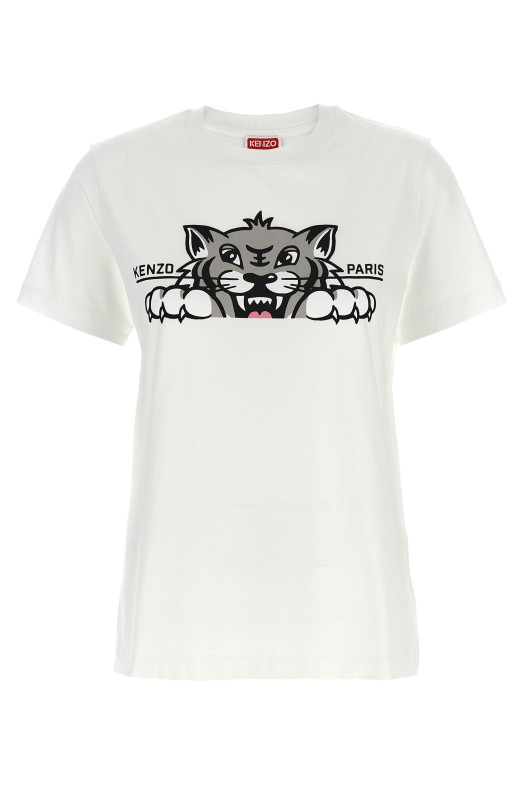 'Happy Tiger' T-shirt White 'Happy Tiger' T-shirt White