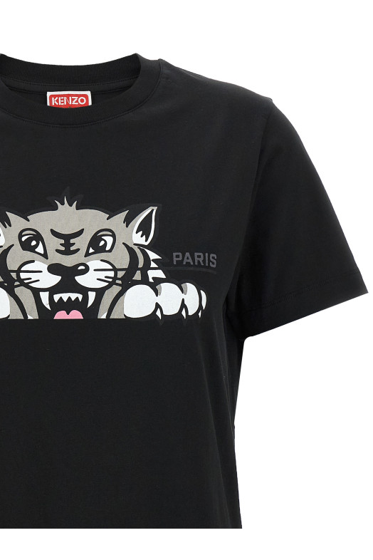 Футболка «Happy Tiger» черная FF62TS3524SO99J Футболка «Happy Tiger» черная FF62TS3524SO99J