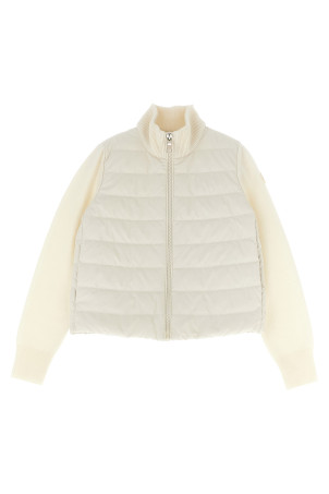 Кардиган з двох матеріалів Білий MONCLER ENFANT K29549B00002M1241035 Кардиган з двох матеріалів Білий MONCLER ENFANT K29549B00002M1241035
