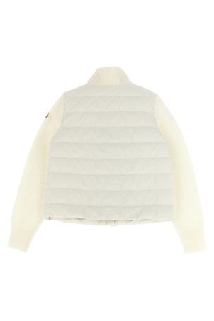 Кардиган з двох матеріалів Білий MONCLER ENFANT K29549B00002M1241035 Кардиган з двох матеріалів Білий MONCLER ENFANT K29549B00002M1241035
