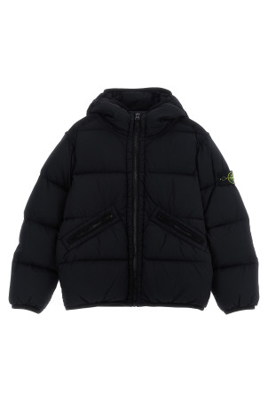 Логотип на капюшоні куртки-пуховика Чорний STONE ISLAND JUNIOR K2S164100017S0028V0029 Логотип на капюшоні куртки-пуховика Чорний STONE ISLAND JUNIOR K2S164100017S0028V0029