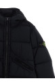 Logo patch hooded down jacket Black