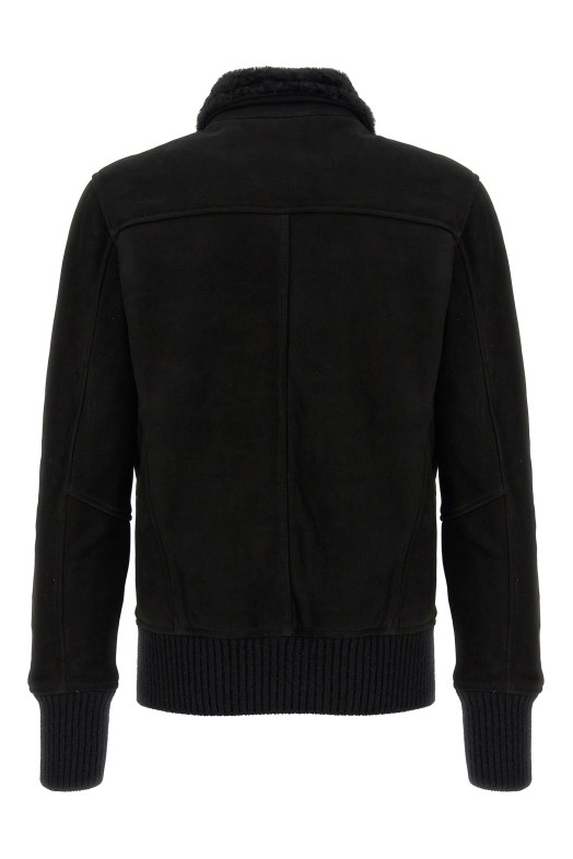 Sheepskin bomber jacket Black Sheepskin bomber jacket Black