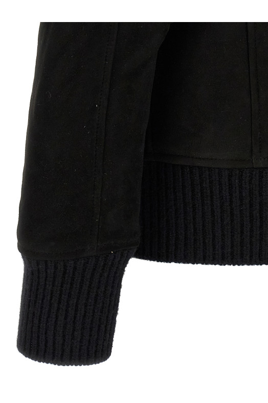 Sheepskin bomber jacket Black Sheepskin bomber jacket Black