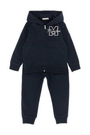 Світшот з 3D-вишивкою логотипу + джоггери Синій MONCLER ENFANT K29518M0000489AM3778 Світшот з 3D-вишивкою логотипу + джоггери Синій MONCLER ENFANT K29518M0000489AM3778