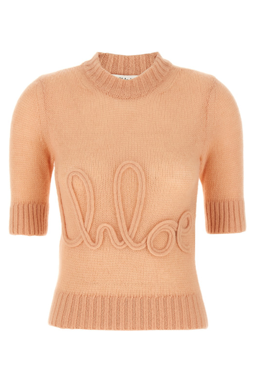 Свитер с вышитым логотипом Розовый CHLOÉ CH25UMP2674081L Свитер с вышитым логотипом Розовый CHLOÉ CH25UMP2674081L