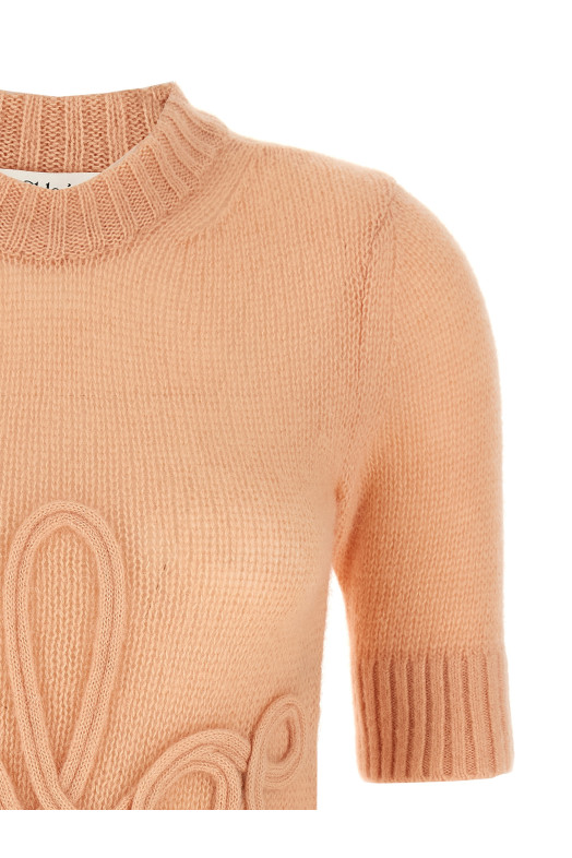 Свитер с вышитым логотипом Розовый CHLOÉ CH25UMP2674081L Свитер с вышитым логотипом Розовый CHLOÉ CH25UMP2674081L