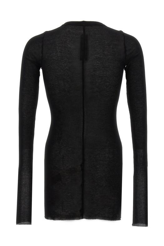 'Rib LS T' T-shirt Black