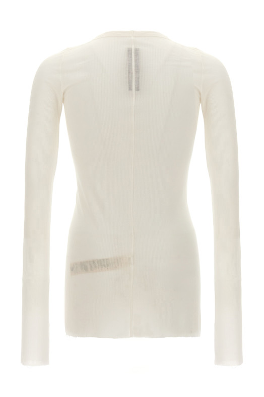 'Rib LS T' T-shirt White