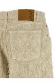 'Becky fur denim' jeans Beige