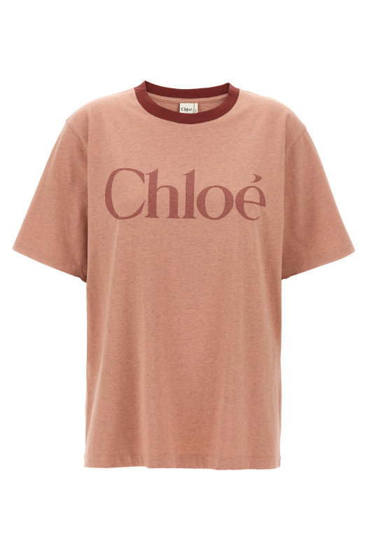 Футболка с логотипом Розовый CHLOÉ CH25AJH201736B1 Футболка с логотипом Розовый CHLOÉ CH25AJH201736B1