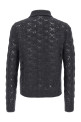 Openwork wool cardigan Gray