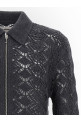 Openwork wool cardigan Gray