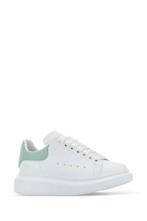 White leather sneakers with sea green leather heel ALEXANDER MCQUEEN (553770WIAEE) White leather sneakers with sea green leather heel ALEXANDER MCQUEEN (553770WIAEE)