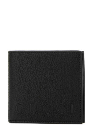 Black leather wallet Black GUCCI (835119AAE1W)