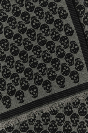 Embroidered wool blend foulard ALEXANDER MCQUEEN (8353784A82Q) Embroidered wool blend foulard ALEXANDER MCQUEEN (8353784A82Q)