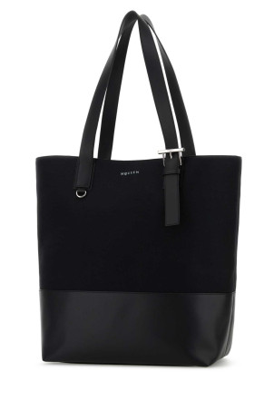 Black canvas shopping bag Black ALEXANDER MCQUEEN (8360691AAU2) Black canvas shopping bag Black ALEXANDER MCQUEEN (8360691AAU2)