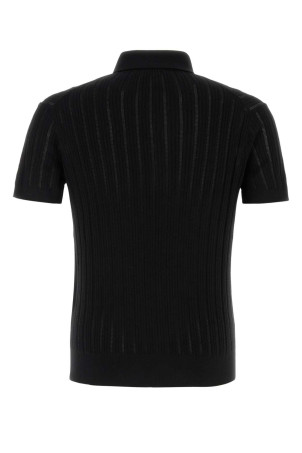 Black cotton blend polo shirt TOM FORD (KPS029YMC035)