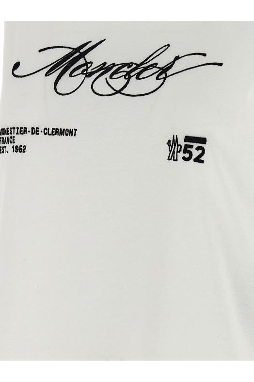 Футболка с вышивкой Белая MONCLER K20938C0000589AJS00A