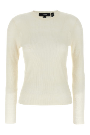Viscose linen sweater White Viscose linen sweater White
