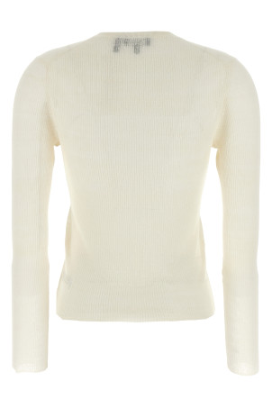 Viscose linen sweater White Viscose linen sweater White