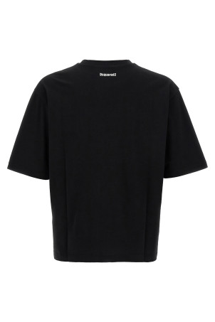 Футболка с принтом Черно-серая DSQUARED2 S74GD1478D20033900 Футболка с принтом Черно-серая DSQUARED2 S74GD1478D20033900