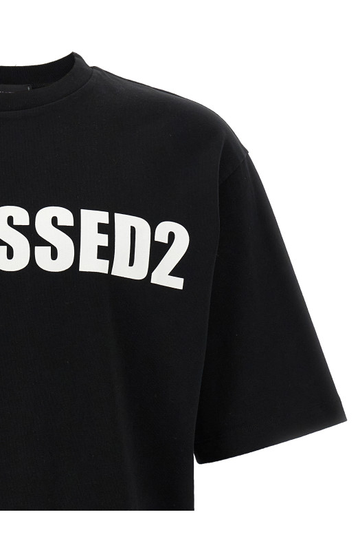 Футболка з принтом Чорно-сіра DSQUARED2 S74GD1478D20033900 Футболка з принтом Чорно-сіра DSQUARED2 S74GD1478D20033900