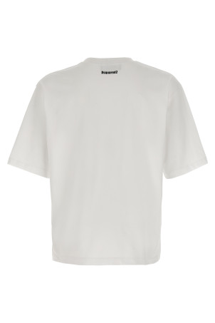 Футболка с принтом Черно-серая DSQUARED2 S74GD1478D20033100 Футболка с принтом Черно-серая DSQUARED2 S74GD1478D20033100