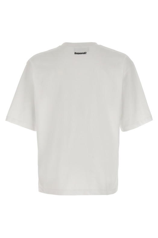 Футболка з принтом Чорно-сіра DSQUARED2 S74GD1478D20033100 Футболка з принтом Чорно-сіра DSQUARED2 S74GD1478D20033100