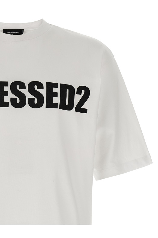 Футболка з принтом Чорно-сіра DSQUARED2 S74GD1478D20033100 Футболка з принтом Чорно-сіра DSQUARED2 S74GD1478D20033100