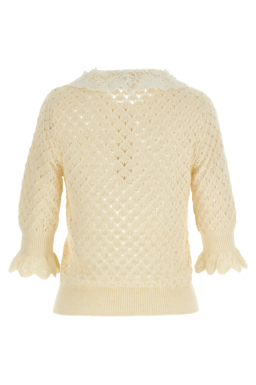 В'язаний трикотаж Pointelle Білий CHLOÉ CH25AMP47590107 В'язаний трикотаж Pointelle Білий CHLOÉ CH25AMP47590107