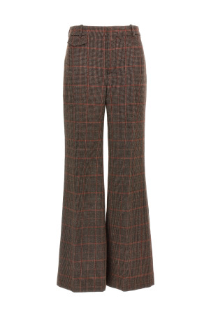 Check wool pants Brown Check wool pants Brown