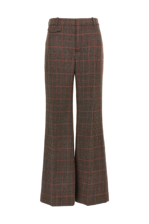 Шерстяні штани коричневі CHLOÉ CH25APA0609793C