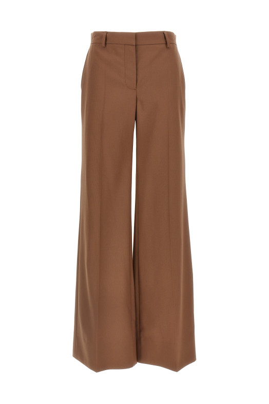 Шерстяные брюки коричневые STELLA MCCARTNEY 640287SSA365706 Шерстяные брюки коричневые STELLA MCCARTNEY 640287SSA365706