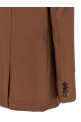 Single-breasted wool blazer Brown