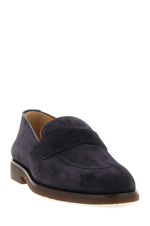 Suede loafers Blue
