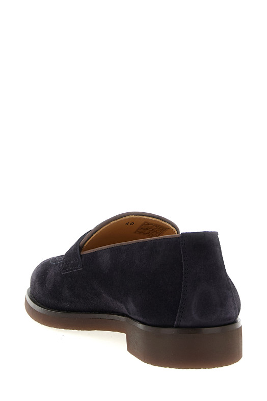Suede loafers Blue