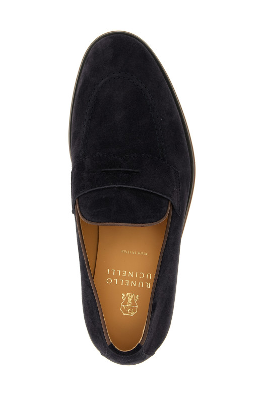 Suede loafers Blue