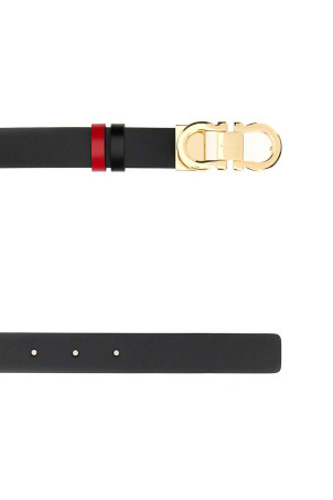 Black leather reversible belt SALVATORE FERRAGAMO (230294771068)
