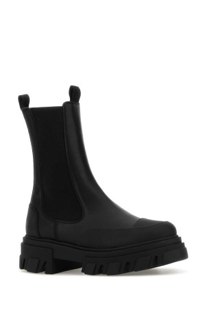 Black leather ankle boots GANNI (S3238)