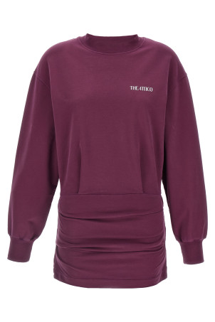 Draped mini dress Bordeaux