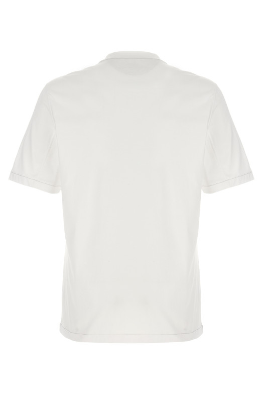 Футболка з вишитим логотипом Біла BRUNELLO CUCINELLI M0B131328GCDJ74 Футболка з вишитим логотипом Біла BRUNELLO CUCINELLI M0B131328GCDJ74