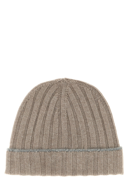Cashmere turn-up beanie Beige Cashmere turn-up beanie Beige
