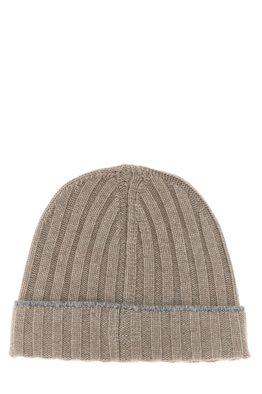 Cashmere turn-up beanie Beige Cashmere turn-up beanie Beige