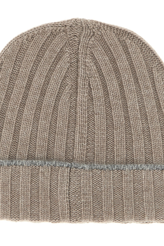 Cashmere turn-up beanie Beige Cashmere turn-up beanie Beige