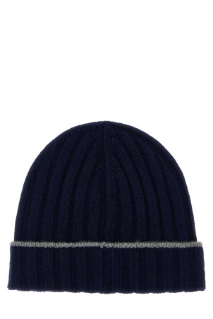 Cashmere turn-up beanie Blue Cashmere turn-up beanie Blue