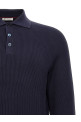 Ребриста сорочка-поло Синя BRUNELLO CUCINELLI M29400105CW425 Ребриста сорочка-поло Синя BRUNELLO CUCINELLI M29400105CW425
