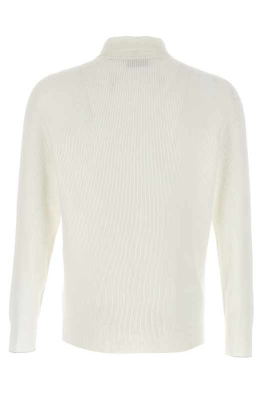 Ribbed polo shirt White Ribbed polo shirt White