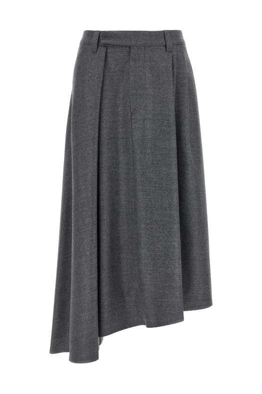 Asymmetrical wool skirt Gray Asymmetrical wool skirt Gray