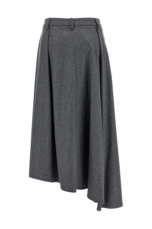 Asymmetrical wool skirt Gray Asymmetrical wool skirt Gray